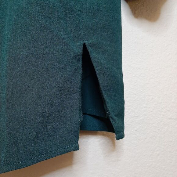 Abercrombie Fitch Dress Dark Green Women Size XSP Petite Mini Square Neckline - Picture 7 of 12